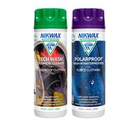 Nikwax TECH WASH 300ML & POLAR PROOF 300ML Twin Pack Clean/Proof Value Pack. Technical Cleaner For Waterproof Clothing and Wash-in Waterproofer For Fleece Clothing. Prolong The Life Of Your Gear