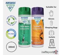 NIKWAX TECH WASH & TX DIRECT CLEANING WATERPROOFING CLOTHING GTX TWIN PACK