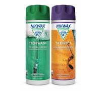 Nikwax Tech Wash TXDirect Twin Pack - WashIn Cleaner and Waterproofer for Waterproof Outdoor Clothing Restores Breathability and Performance 2 x 30
