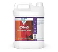 Nikwax TENT & GEAR SOLARPROOF Concentrated Waterproofer & UV Blocker for Tents, Bags & Outdoor Covers - Adds Water Repellency, Increases Fabric Strength, Protects Against UV damage (5 Litre)