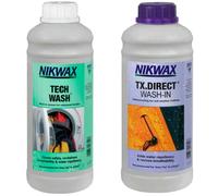 NIKWAX Twin Pack Tech Wash + Tx Direct Wash In 1litre - Mixte - Grey / Purple / White - size only size- model 2026 only size