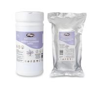 Nilaqua Patient Cleansing Wipes for Adults & Elderly, Soft Large Hospital Wet Ones - No Rinsing Required, Biodegradable Bamboo Wipes, Canister & Refill combination pack - 100 wipes