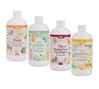 Nilaqua Pets No Rinse Shampoo 500ml Quad - Mulberry, Peppermint, Coconut and Watermelon, Rinse free Poop Shampoo, Muddy paws.