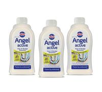 Nilco Angel Active 3L Hair Sludge Dissolver Fast Act Plughole Unblocker 3X1Litre