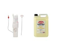 Nilco Battery Powered Sprayer & Fogger - Cordless Electric Cleaning Spray Gun with Power Lance & CarPlan Trade Valet Super Trim Cleaner 5L