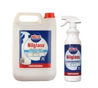 Nilco Nilglass Professional H3 Glass & Mirror Cleaner 1 Litre Spray + 5 Litre Refill Set