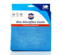 Nilco Microfibre Cloths - Durable, Highly Absorbent, Non-abrasive Cleaning for Streak-Free Surfaces, Multi-Purpose and Reusable, Blue 5 Pack