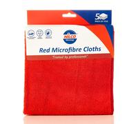 Nilco Microfibre Cloths Red, 5 Pack, Non-Abrasive, Highly Absorbent and Streak-Free Cleaning Cloths for All Surfaces