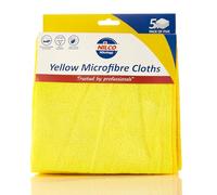Nilco Microfibre Cloths Yellow 5 Pack - Ultra-Soft, Highly Absorbent and Streak-Free Cleaning Solution