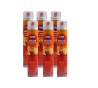 Nilco Nilfresh Citrus Air Freshener 6-Pack, 750ml High-Discharge Odour Neutraliser Powerful Long-Lasting Deodoriser for Large Rooms, Offices & Commercial Spaces - Zesty Orange & Lemon Scent