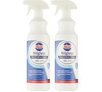 Nilco Nilglass H3 Smear-Free Glass & Mirror Cleaner 1 Litre Trigger Spray Bottle (Pack of 2)