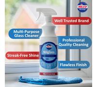 Nilco Nilglass H3 SmearFree Glass Mirror Cleaner 1 Litre Trigger Spra