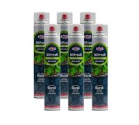 Nilco Power Fresh Smoke Away Air Freshener 6-Pack 750ml Aerosol Deodoriser for Tobacco, Pet & Kitchen Odours Long-Lasting Mint Scent - Industrial & Janitorial Use in Hotels, Care Homes & More