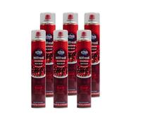 Nilco PowerFresh Cranberry Air Freshener 6-Pack - 750ml Aerosol Industrial Odour Eliminator with Fruity Raspberry & Orange Scent Long-Lasting Freshness for Garages & Warehouses