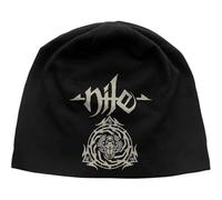 Nile Beanie Hat Scarab Band Logo Official Black Unisex Jersey Print One Size