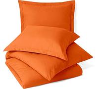 Nile Bedding Solid Duvet Comforter Trusted by The Biggest Hotels 1000 Thread Count 3PC Duvet Set Cover 100% Egyptian Cotton (Duvet Set - UK Double, Orange)