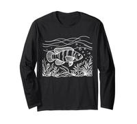 Nile Perch Line Art Fish Lover Long Sleeve T-Shirt