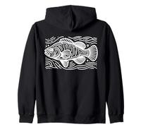 Nile Perch Line Art Fish Lover Zip Hoodie