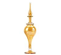 NileCart Egyptian Perfume Bottle large size 9 in. handmade in Egypt For your perfume, essential oils, Egyptian decoration or party table centerpiece (Honey)