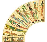 NileCart Pack of 10 Egyptian Papyrus Bookmarks Made in Egypt with Ancient Egyptian Gods,Egyptian Kings and Queens.