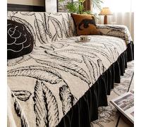 Nileco Stretch Velvet Sofa Covers, Soft Thick Sofa Slipcovers Comfy Couch Cover with Elastic Bottom, Non Slip Furniture Protector for 1/2/3/4 Cushion Sofa for Living Room (XL(4 Seater 235-300cm), E)