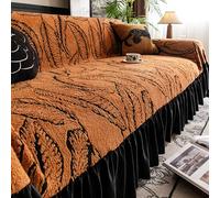 Nileco Stretch Velvet Sofa Covers, Soft Thick Sofa Slipcovers Comfy Couch Cover with Elastic Bottom, Non Slip Furniture Protector for 1/2/3/4 Cushion Sofa for Living Room (M(2 Seater 145-185cm), G)