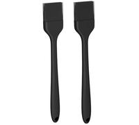 NileHome Silicone Baking Pastry Brush Oil Brush High Temperature Resistant Non-Stick, Suitable for Kitchen Baking, Grilling, Cooking, black-2pcs,8in+8in