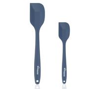 NileHome Silicone Spatula Set, 2 Packs Food Grade Kitchen Utensils with Silicone Brush Heat Resistant Dishwasher Safe BPA-Free Rubber Spatula for Scraping, Baking, Cooking, Mixing, Haze Blue