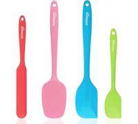 NileHome Silicone Spatula Set Rubber Spatula High Heat-Resistant Premium BPA-Free One Piece Seamless Design Cooking Spatulas Utensils Set for Kitchen, Multicolor(4pcs)