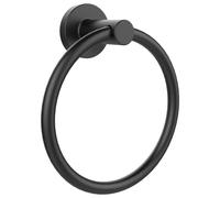 NileHome Towel Holder for Bathroom Wall Matte Black Towel Ring 304 Stainless Steel Hand Towel Holder Heavy Duty Towel Hanger for Bath, Kitchen