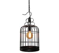 NileMAll Industrial Ceiling Light, Rustic Birdcage Ceiling Lamps, Metal Cage Pendant Light with E27 Holder - Black