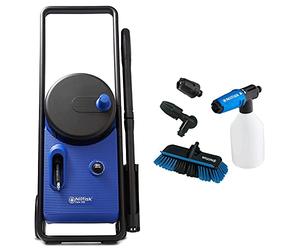 Nilfisk 128471254 Core 140 Bar High Pressure Washer with Power Control for Home, Garden and Car Blue & Alto Click & Clean Car Cleaning Kit