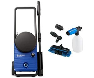 Nilfisk 128471286 Core 130 Bar High Pressure Washer with Power Control for Home, Garden and Car Blue & Alto Click & Clean Car Cleaning Kit