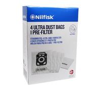 Nilfisk 4 Original Dust Bags + Pre-filter - Elite Vacuum Accessories (107407940)