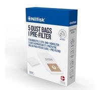 Nilfisk 5 Original Dust Bags + Pre-filter - One, Coupé, Go and Force Vacuum Accessories (78602600)