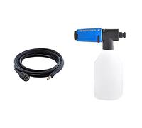 Nilfisk 5m Hose for High Pressure Washer & 128500938 Super Foam sprayer for pressure washer, Blue