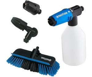 Nilfisk Car Cleaning Kit 4 Set - Super Foam Sprayer + Brush + AutoNozzle + UnderChassis Nozzle - Pressure Washer Accessories (128500956)
