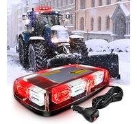 Nilight 12 Inch Roof Top Strobe Lights, 48LED Hazard Light Emergency Safety Warning LED Flashing Light Bar Magnetic Mount, 12V-24V Cars Trucks Tractors Snow Plows Construction