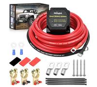 Nilight 12V 140AMP Dual Battery Isolator Kit with 6 AWG Power Cable Terminal Voltage Sensitive Relay Smart VSR Automatic Charger Disconnect for Truck Van RV ATV UTV Boat Can Am