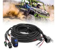 Nilight 16AWG ATV UTV Fan Override Switch Kit Wiring Harness Relay 5PIN Rocker Plug and Play for Engine Cooling Compatible with Polaris RZR Ranger Can Am Maverick ATV