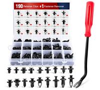Nilight 190 Pcs Car Retainer Clips Fastener Remover 18 Most Popular Sizes Applications Auto Push Pin Rivets Set -Door Trim Panel Clips for Toyota Honda Nissan Mazda,2 Years Warranty