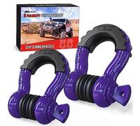 Nilight 2 Pack 3/4" D-Ring Shackle with 7/8" Screw Pin 41,887lbs Break Strength, Heavy Duty Off Road Recovery Shackle with Isolators Washers for Use with Tow Strap, Winch, Off-Road Jeep Truck Vehicle