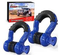 Nilight 2 Pack 3/4" D-Ring Shackle with 7/8" Screw Pin 41,887lbs Break Strength, Heavy Duty Off Road Recovery Shackle with Isolators Washers for Use with Tow Strap, Winch, Off-Road Jeep Truck Vehicle