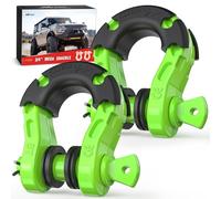 Nilight 2 Pack 3/4" Mega D-Ring Shackle with 7/8" Screw Pin 68,000LBS Break Strength, Heavy Duty Off Road Recovery Shackle for Use with Tow Strap, Winch, Off-Road Jeep Truck Vehicle, 2 Years Warranty