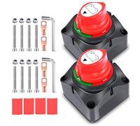 Nilight 2 Pack Battery Switch 12V 24V 48V 275A On/Off Heavy Duty Battery Power Cut Master Switch Disconnect Isolator for Truck Vehicle Trailer RV Marine Boat Yacht