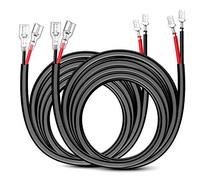 Nilight 2PCS 10ft 16AWG Wiring Harness Extension Kit for LED Work Lights, Black PVC Insulated, Universal Fit