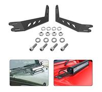 Nilight 2PCS Hood Mounting Brackets for 20' LED Light Bar on Jeep Wrangler JK 2007-2017, 90040B
