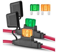 Nilight 2PCS Inline Maxi Fuse Holder 10 Gauge AWG Tin Plated Copper 12V Inline Fuse Holder 30A 40A Maxi APX Fuse IP67 Waterproof Maximum 60A Fuse Link for Car Truck Marine Boat, 2 Years Warranty