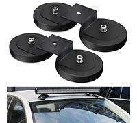 Nilight 2PCS Magnetic Base Light Bar Mounts Universal Fit Strong Sucker Holder W/Rubber Boot for LED Pod Work Lights Auxiliary Driving Lamp on Roof Hood of Off Road Truck SUV Tractor Golf Cart Boats