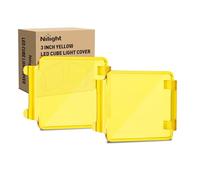 Nilight 3 inch Cube Light Pod Cover 2 PCS Yellow Protective Covers Durable Polycarbonate Lens Waterproof Dustproof Scratch-Proof for Square Lights Off Road Driving Lighting